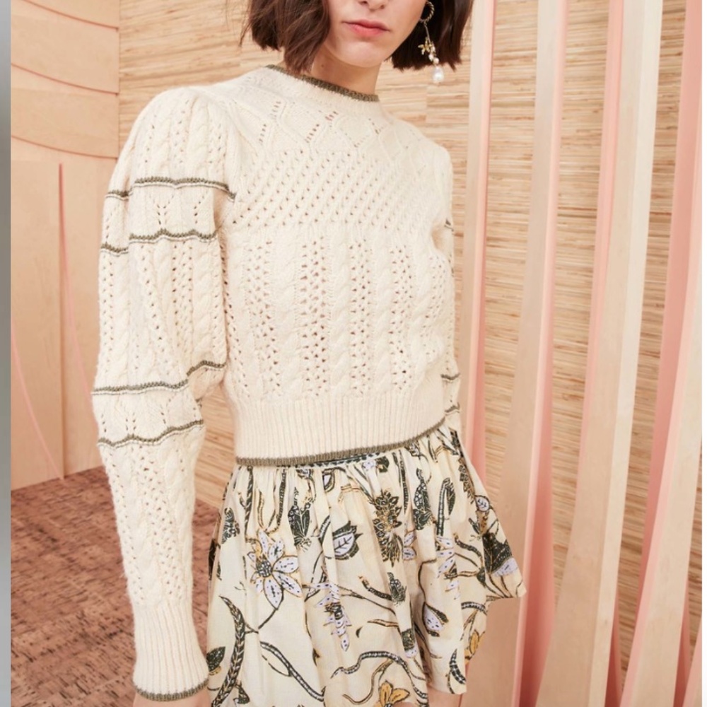 Ulla Johnson Joleigh Pullover in Ivory